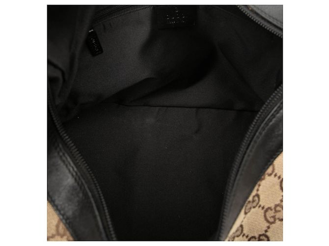 Bamboo Borsa a tracolla Gucci in tela GG beige con bambù - vista 4