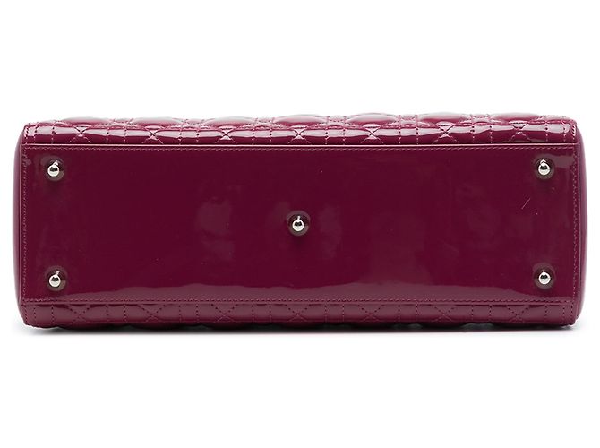Dior Purple Large Patent Cannage Lady Dior Porpora - vista 3