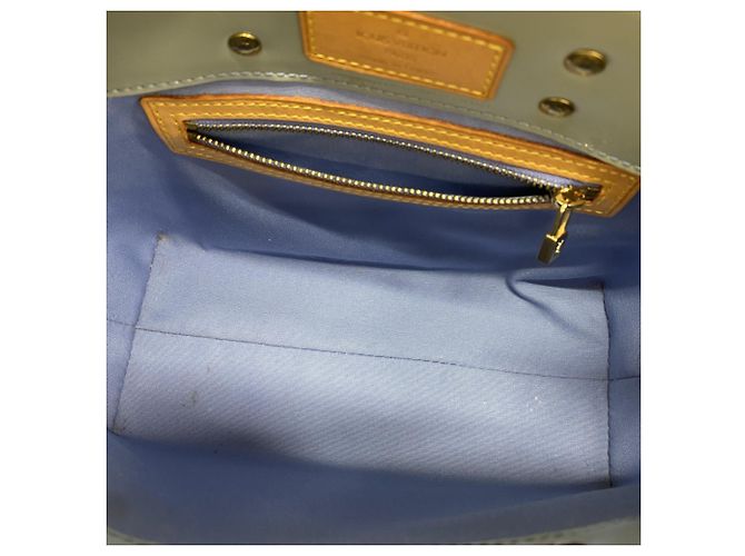 Borsa Louis Vuitton Vernis Lead PM Blu - vista 4