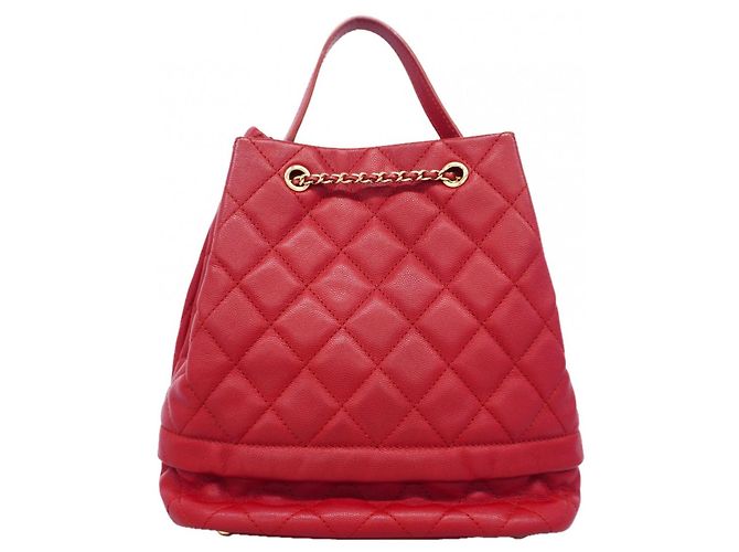 Borsa a tracolla Chanel Matelassé con catena Rosso - vista 11
