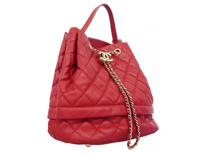 Borsa a tracolla Chanel Matelassé con catena Rosso - vista 2