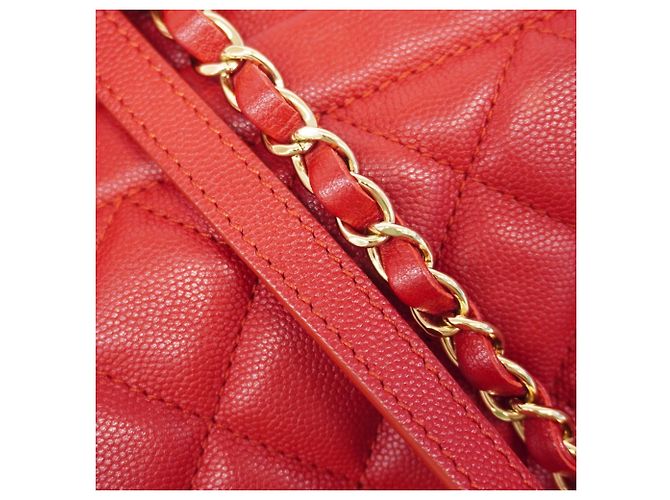 Borsa a tracolla Chanel Matelassé con catena Rosso - vista 9