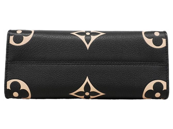 Sac à main Louis Vuitton Monogram Empreinte Bicolor OnTheGo PM Noir Beige - vue 3