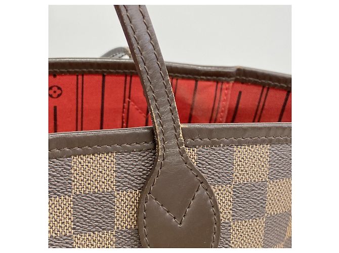 Borsa Tote Louis Vuitton Damier Neverfull MM in Ebene Damier ebene - vista 9
