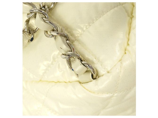 Zaino Chanel Neige in nylon bianco - vista 6