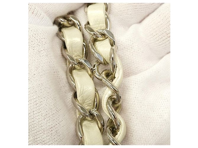 Zaino Chanel Neige in nylon bianco - vista 8