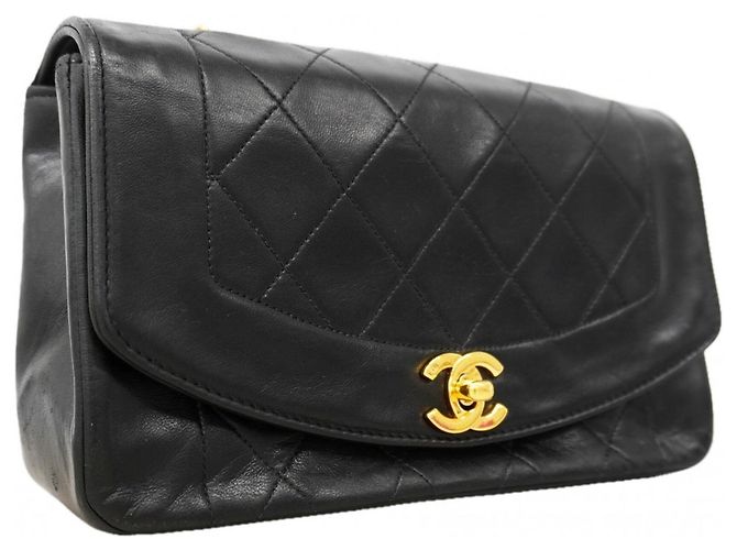 Borsa a tracolla Chanel Diana Chain Nero - vista 2