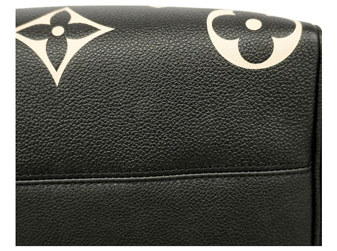 Borsa Louis Vuitton Monogram Empreinte Bicolor Speedy Bandoulière 25 Nero Beige - vista 7