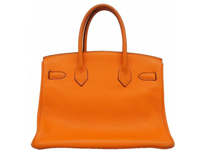 Hermès Borsa Hermes Birkin 30 in pelle Togo Orange Arancione - vista 11