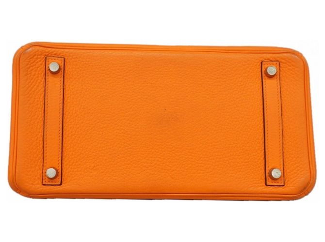 Hermès Borsa Hermes Birkin 30 in pelle Togo Orange Arancione - vista 3