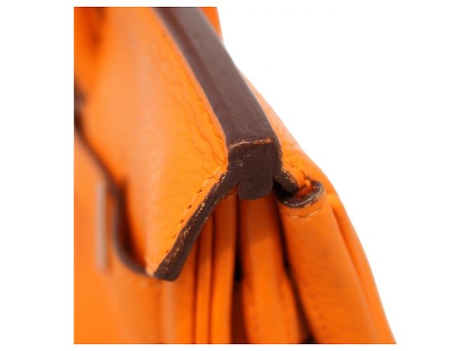 Hermès Borsa Hermes Birkin 30 in pelle Togo Orange Arancione - vista 7