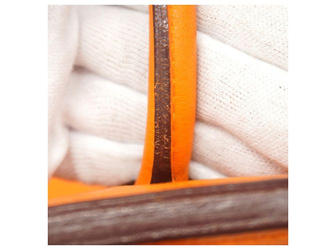 Hermès Borsa Hermes Birkin 30 in pelle Togo Orange Arancione - vista 8