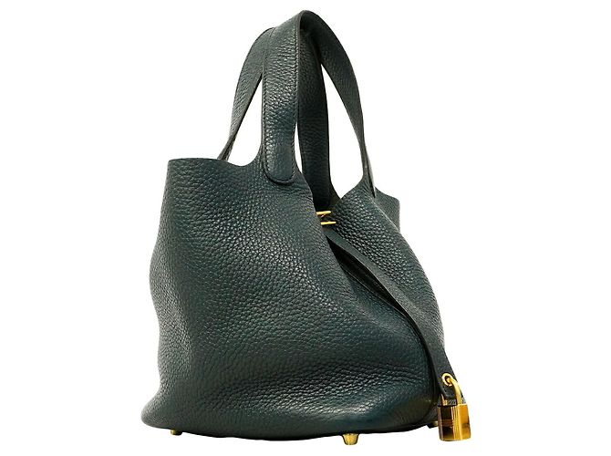 Hermès Borsa Hermes Picotin Lock PM in Verde - vista 2