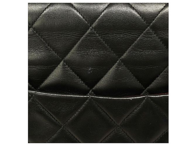 Borsa a tracolla Chanel in pelle d'agnello nera Nero - vista 12