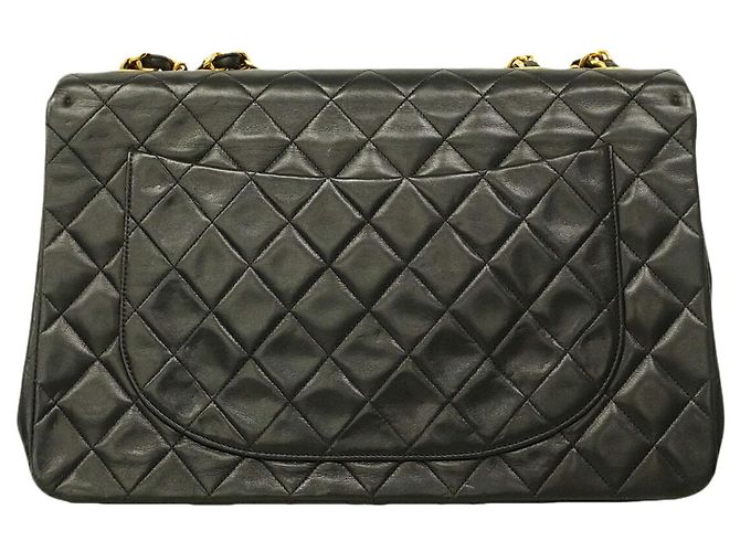 Borsa a tracolla Chanel in pelle d'agnello nera Nero - vista 13
