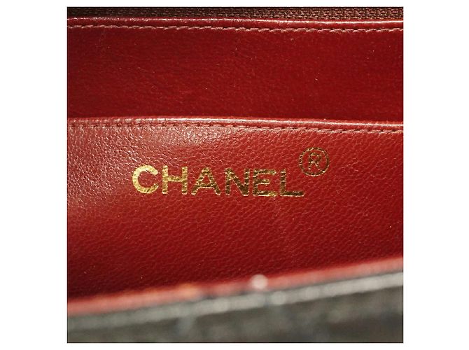 Borsa a tracolla Chanel in pelle d'agnello nera Nero - vista 5