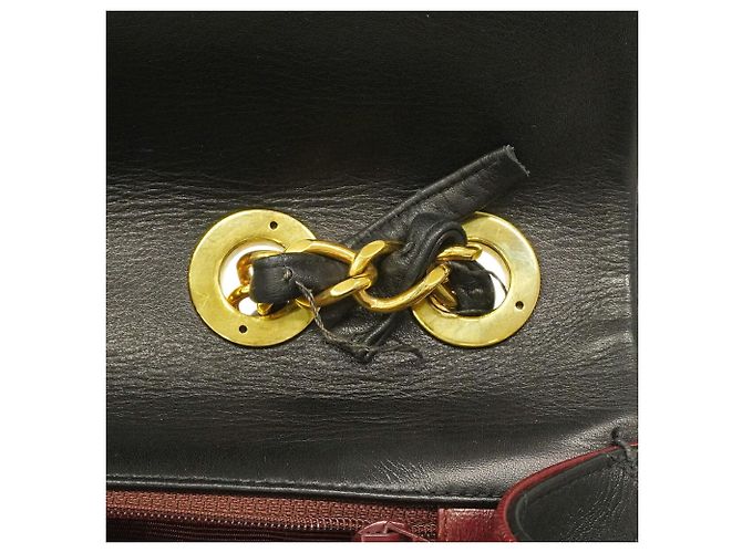 Borsa a tracolla Chanel in pelle d'agnello nera Nero - vista 6