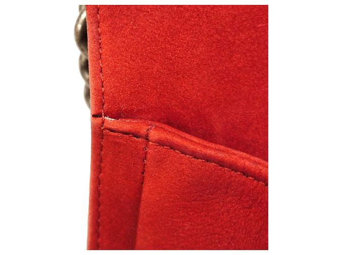 Borsa a tracolla Chanel Boy Rosso - vista 13