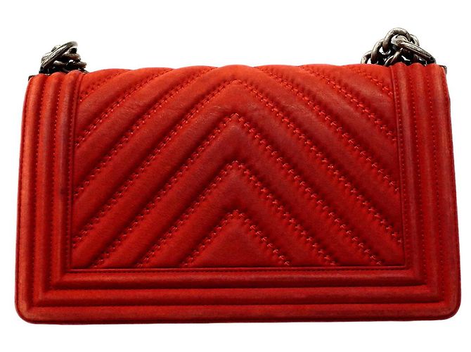 Borsa a tracolla Chanel Boy Rosso - vista 14