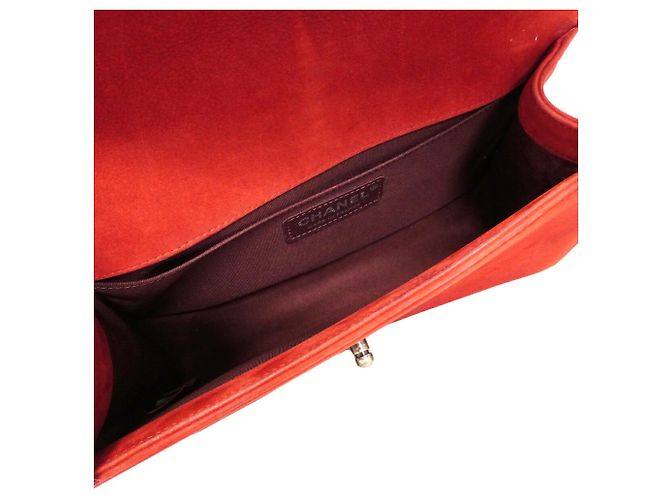 Borsa a tracolla Chanel Boy Rosso - vista 4