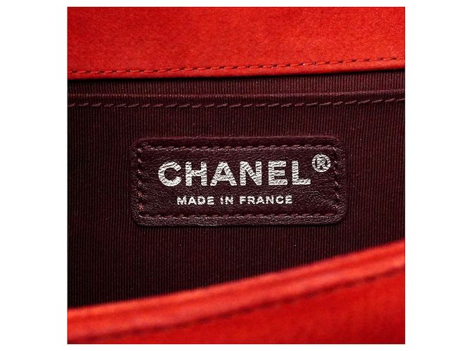 Borsa a tracolla Chanel Boy Rosso - vista 5