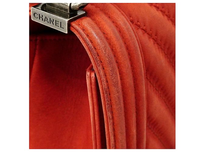 Borsa a tracolla Chanel Boy Rosso - vista 6