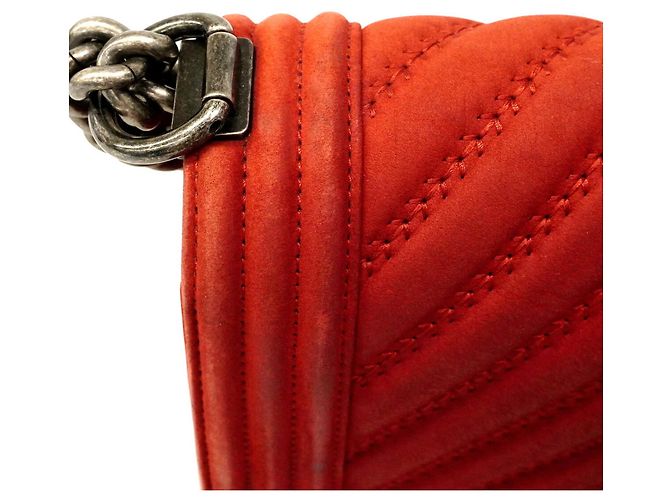 Borsa a tracolla Chanel Boy Rosso - vista 7