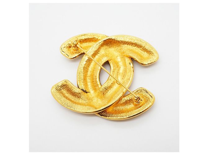 Broche Chanel plaquée or Doré - vue 5