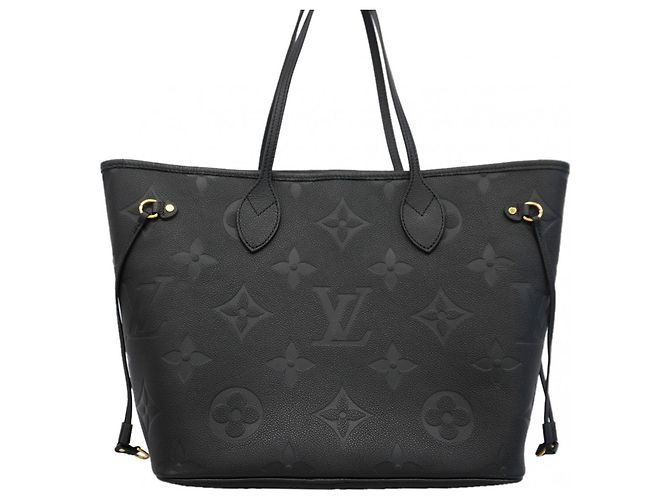 Borsa Tote Louis Vuitton Monogram Empreinte Neverfull MM Nero - vista 9