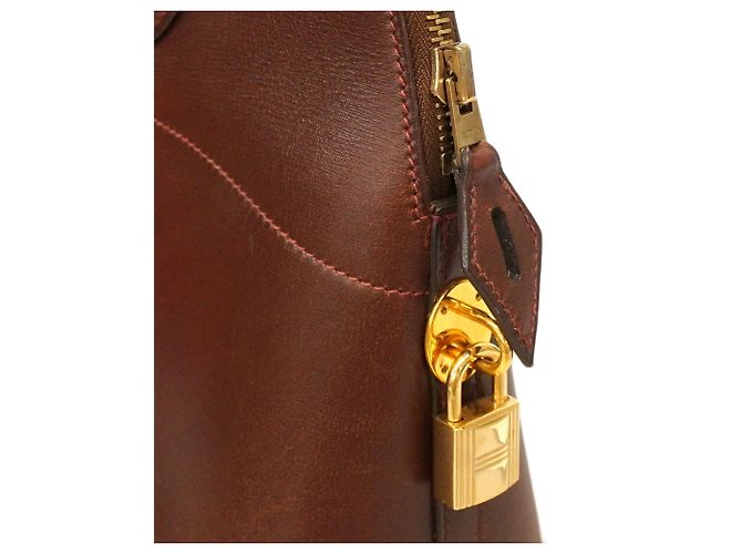 Hermès Borsa Hermes Bolide 31 in pelle di vitello Box Brûlée Marrone - vista 11