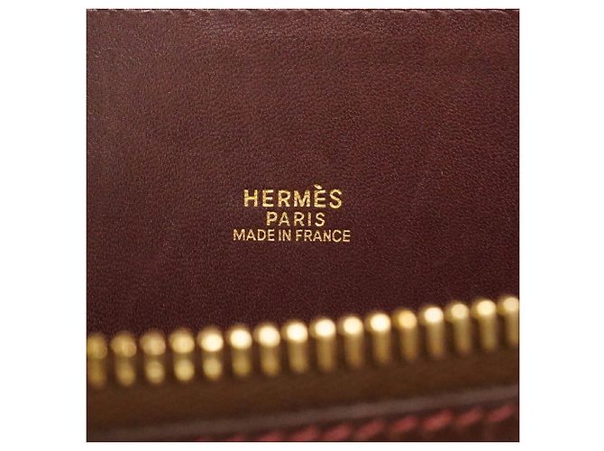 Hermès Borsa Hermes Bolide 31 in pelle di vitello Box Brûlée Marrone - vista 5
