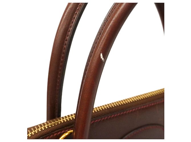 Hermès Borsa Hermes Bolide 31 in pelle di vitello Box Brûlée Marrone - vista 7