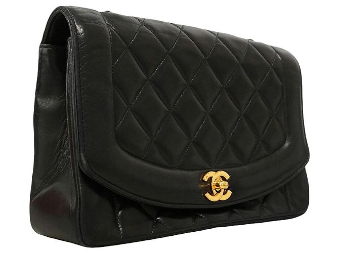 Borsa a tracolla Chanel Diana Chain Nero - vista 2