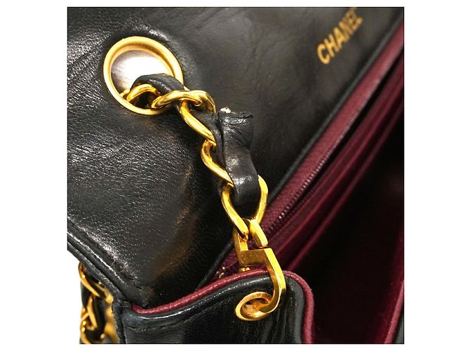 Borsa a tracolla Chanel Diana Chain Nero - vista 8