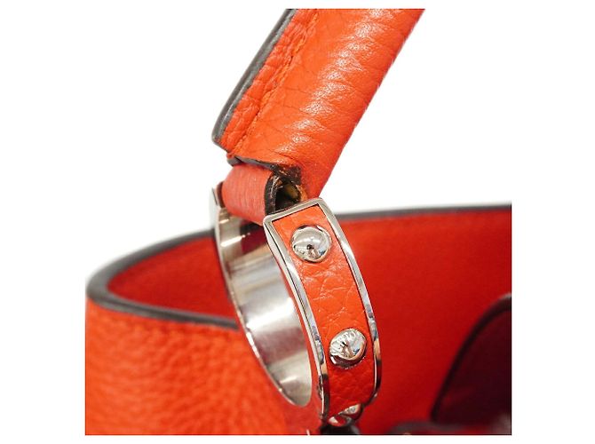 Borsa a tracolla Louis Vuitton Capucines MM Rosso - vista 9