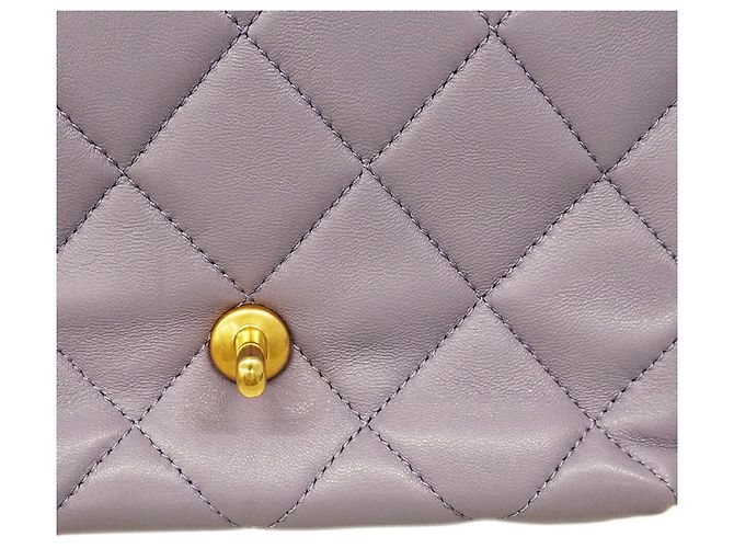 Borsa a tracolla con catena Chanel Matelassé Porpora - vista 10