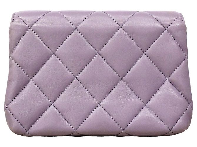 Borsa a tracolla con catena Chanel Matelassé Porpora - vista 13