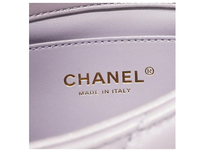 Borsa a tracolla con catena Chanel Matelassé Porpora - vista 5