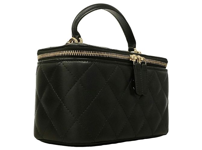 Vanity Borsa a tracolla Chanel Matelassé con catena Nero - vista 2