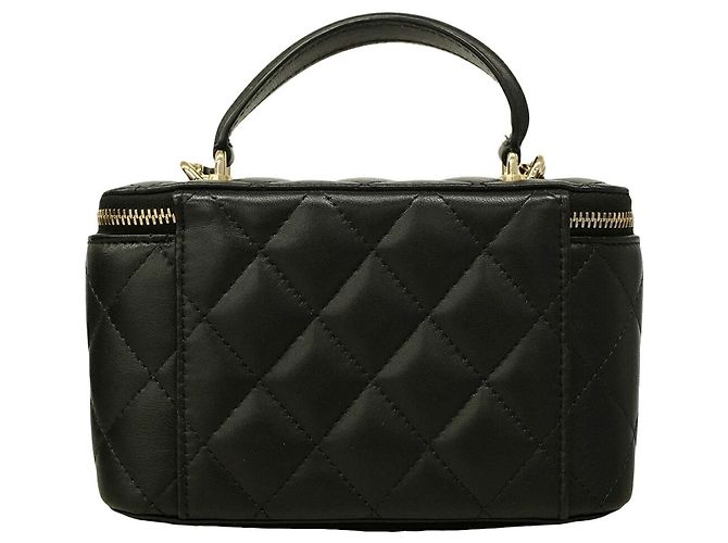 Vanity Borsa a tracolla Chanel Matelassé con catena Nero - vista 9