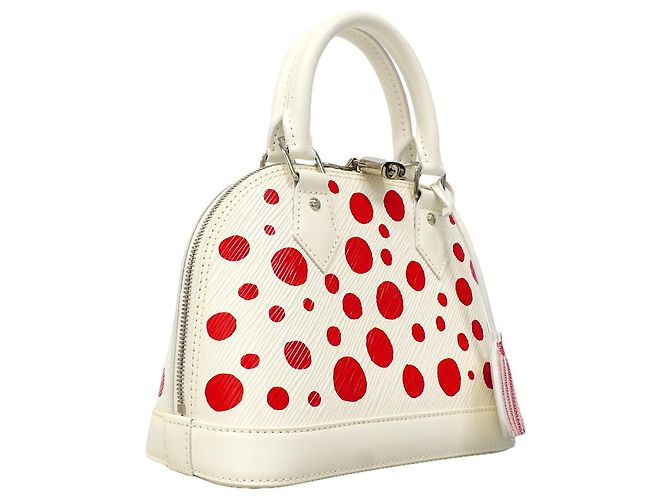 Borsa Louis Vuitton Alma BB Epi Bianco Rosso - vista 2