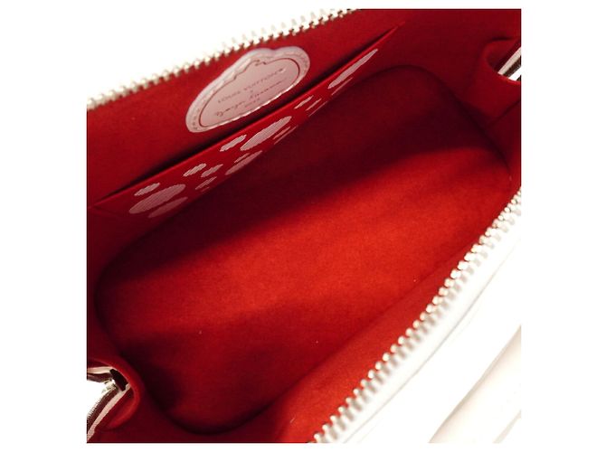 Borsa Louis Vuitton Alma BB Epi Bianco Rosso - vista 4