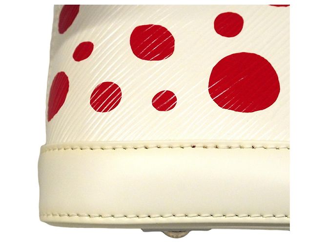 Borsa Louis Vuitton Alma BB Epi Bianco Rosso - vista 6