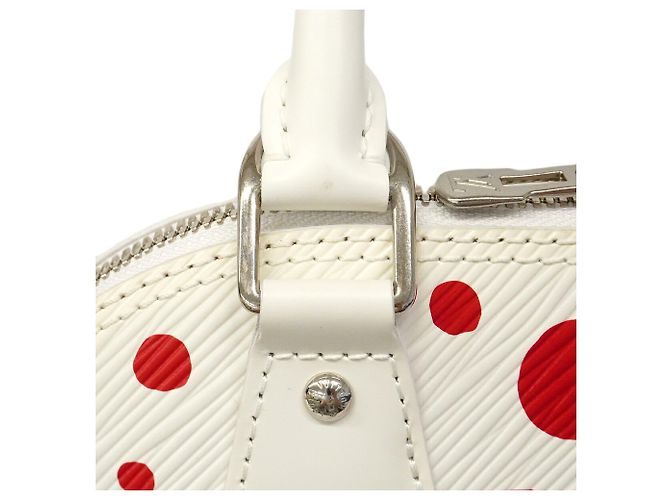 Borsa Louis Vuitton Alma BB Epi Bianco Rosso - vista 7