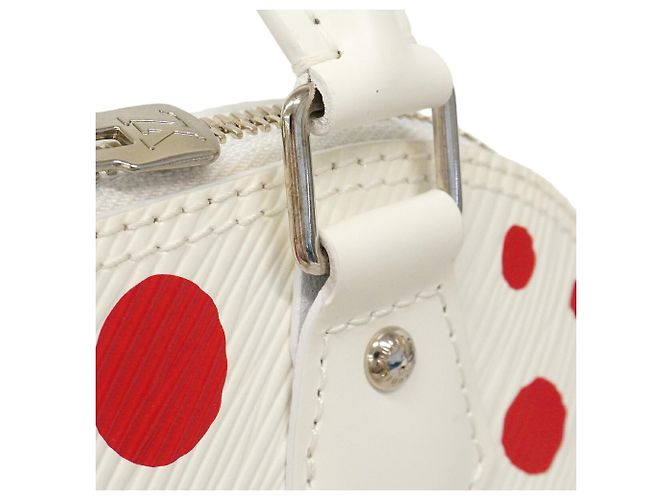 Borsa Louis Vuitton Alma BB Epi Bianco Rosso - vista 8