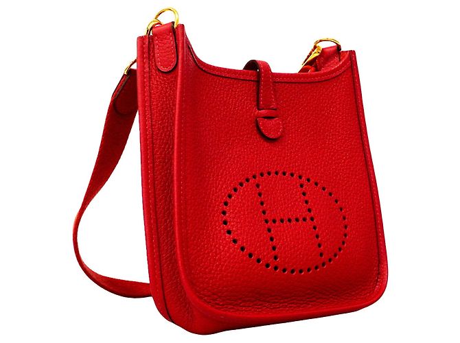 Hermès Borsa a tracolla Hermes Evelyne TPM Rosso - vista 2