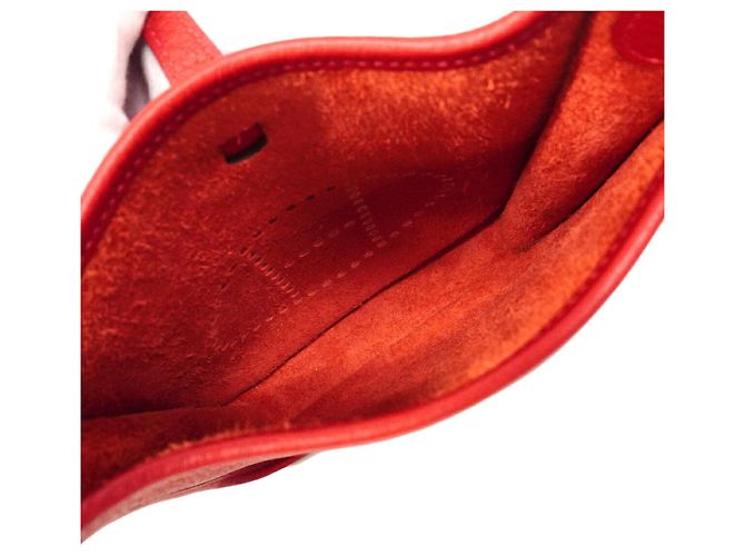 Hermès Borsa a tracolla Hermes Evelyne TPM Rosso - vista 4