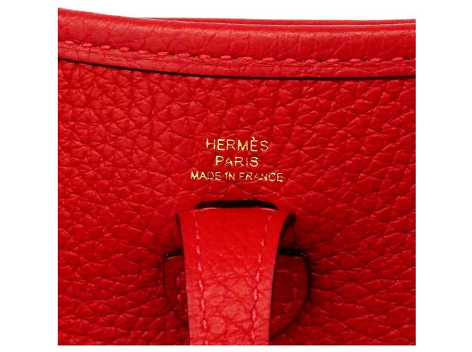 Hermès Borsa a tracolla Hermes Evelyne TPM Rosso - vista 5