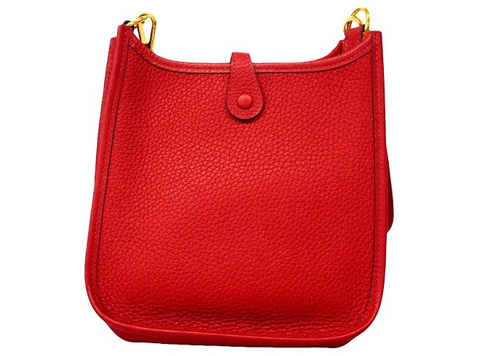 Hermès Borsa a tracolla Hermes Evelyne TPM Rosso - vista 9