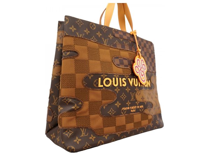 Louis Vuitton Monogram Landscape Shopper Tote MM Marrone - vista 2